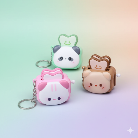 Llavero Tostadora Panda, osos Kawaii