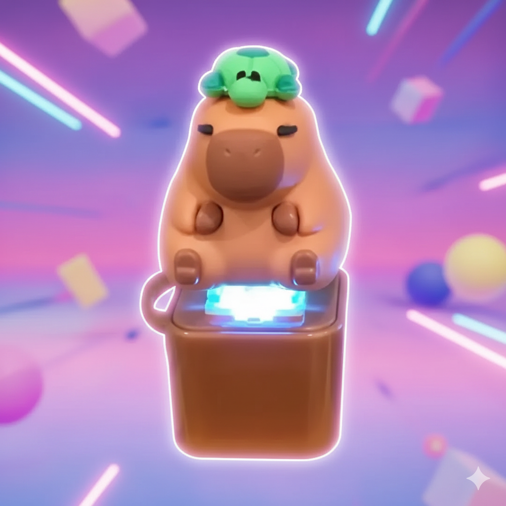 Llavero de Capibara Kawaii –  Ligero y Resistente.