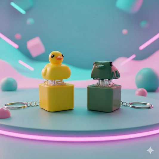 Llavero Divertido de Rana o Pato – Fidget Clicker