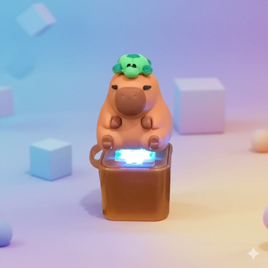 Llavero de Capibara Kawaii –  Ligero y Resistente.