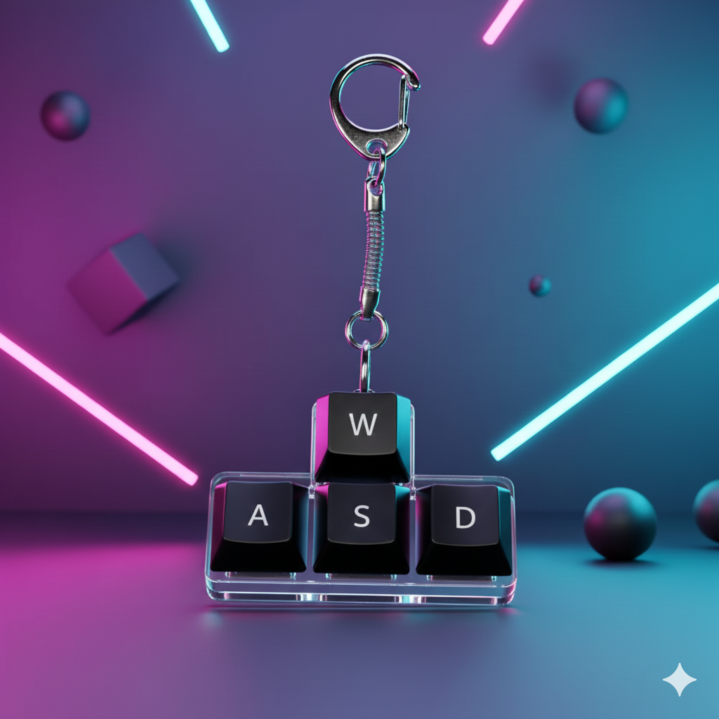 Llavero Gamer 4-Teclas | WASD