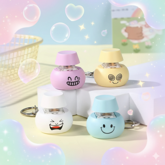 llavero clicker de teclado kawaii