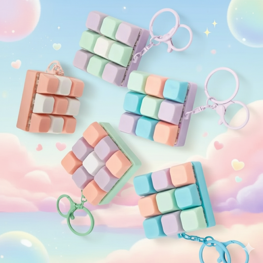 Llavero Mini teclado mecánico llavero clicker antiestrés