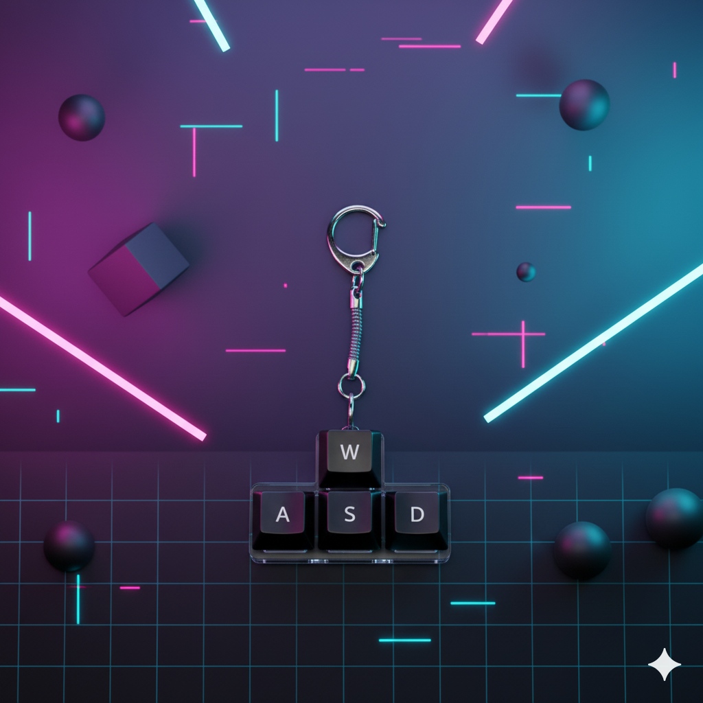 Keychain Gamer 4-Teclas | con letras