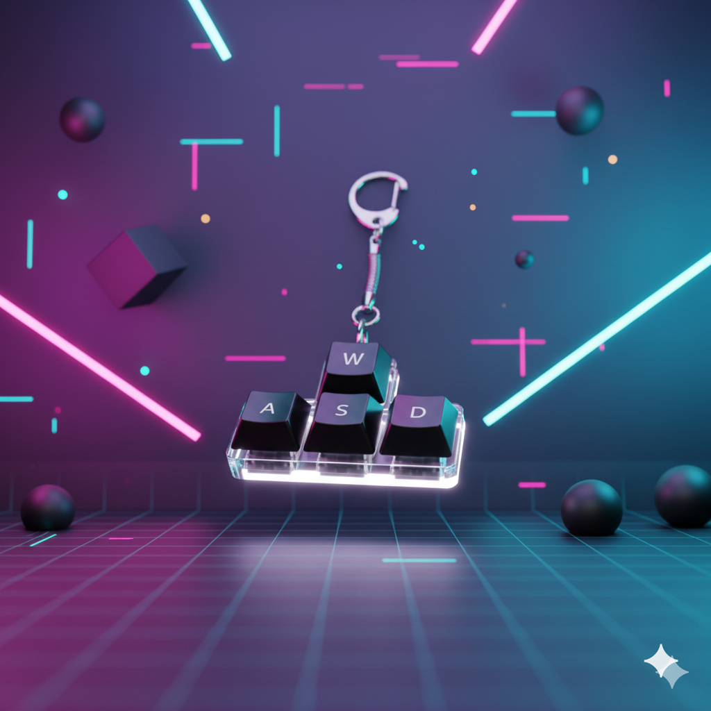 keychain Accesorio para llaves Gamer 4-Teclas | WASD