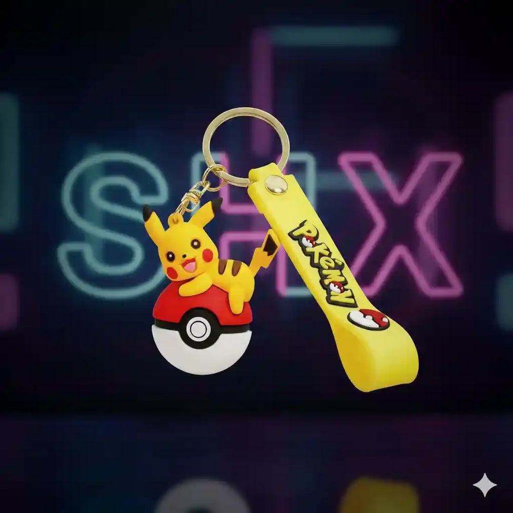 Pokémon-Schlüsselanhänger auf Pokéball