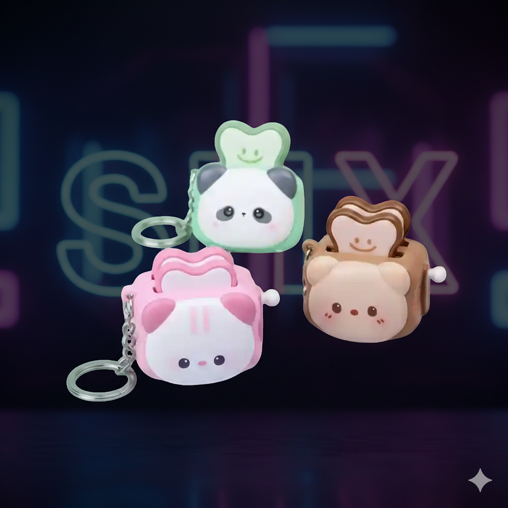 Llavero kawaii: llavero tostadora panda