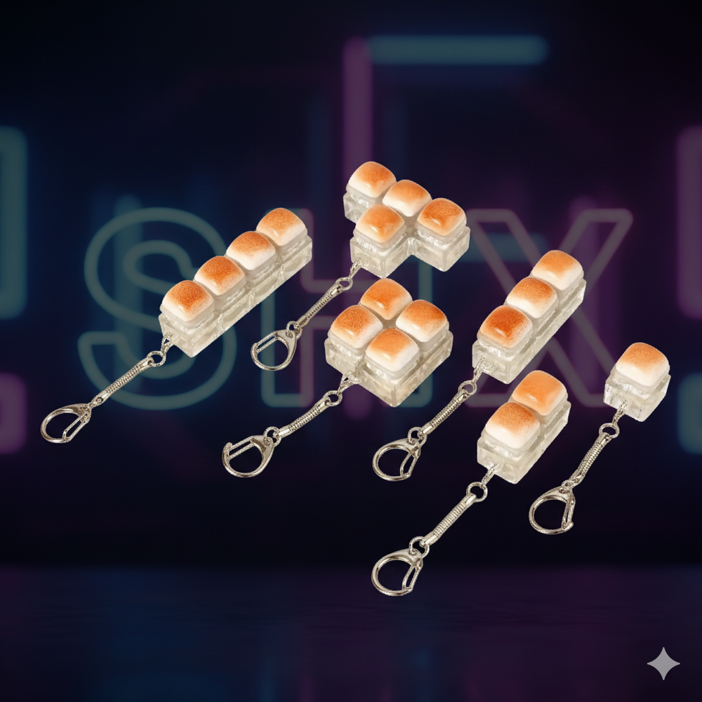 Llavero Teclado Pan Creativo | Juguete Antiestrés Fidget Keychain
