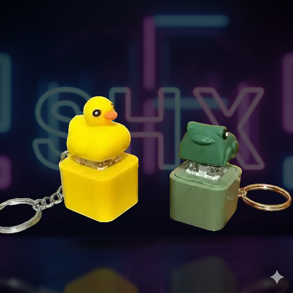 Llavero Divertido de Rana o Pato – Fidget Clicker