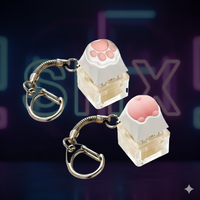Llavero Teclado Huella de Gato – Keycap Kawaii con Clic Relajante.