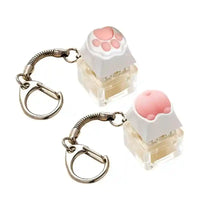 Llavero Teclado Huella de Gato – Keycap Kawaii con Clic Relajante.