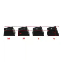 Perfil lateral de teclas negras R1 para teclado mecánico, ideales para llaveros personalizados gamer