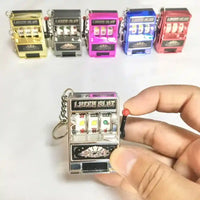 Llavero máquina tragamonedas miniatura de colores, accesorio original y divertido SHX