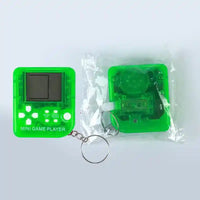 Llaveros SHX mini consola juego verde con pantalla y botones friki, creativo y divertido