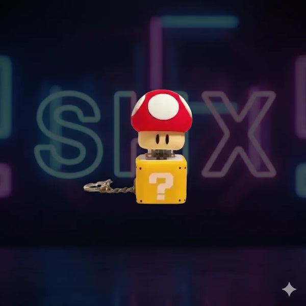 Llavero Mario Bloque ? con Seta